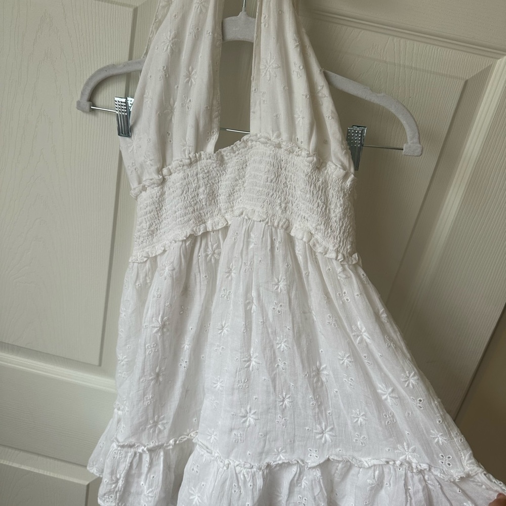 White Halter Dress
